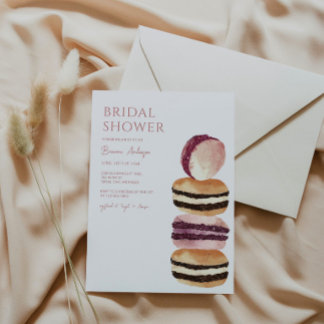 Invitation de la douche nuptiale de Macaron