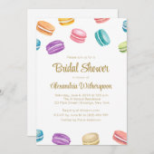 Invitation de la douche nuptiale de Macaron (Devant / Derrière)