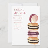 Invitation de la douche nuptiale de Macaron (Devant)