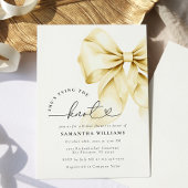 Invitation de la douche nuptiale de noeud Gold Tyi
