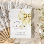 Invitation de la douche nuptiale de noeud Gold Tyi