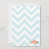 Invitation de la douche nuptiale de plage, obus na (Dos)