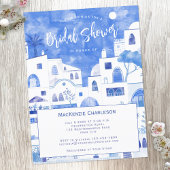 Invitation de la douche nuptiale de Santorin