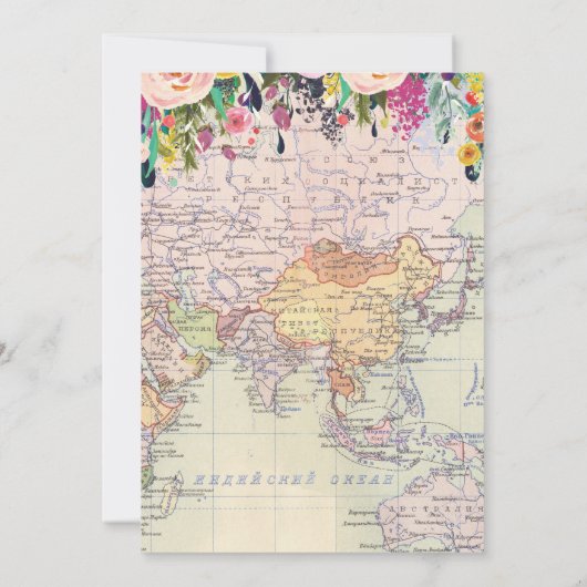 Invitation de la douche nuptiale de voyage (Dos)