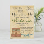 Invitation de la douche nuptiale de voyage (Debout devant)