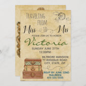 Invitation de la douche nuptiale de voyage (Devant / Derrière)