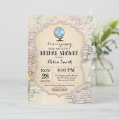 Invitation de la douche nuptiale de voyage (Debout devant)