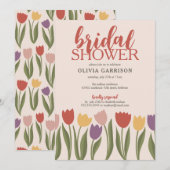 Invitation de la douche nuptiale des tulipes (Devant / Derrière)