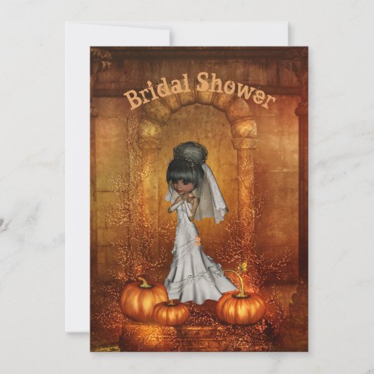 Invitation de la douche nuptiale d'Halloween (Devant)