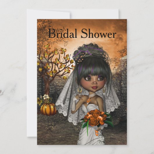 Invitation de la douche nuptiale d'Halloween (Devant)