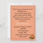 Invitation de la douche nuptiale d'Halloween (Dos)