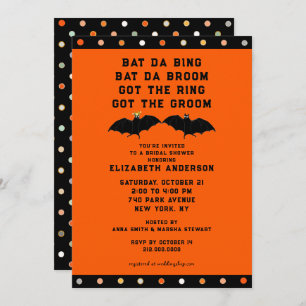 Invitation de la douche nuptiale d'Halloween