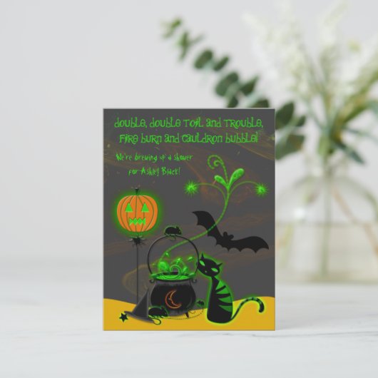 Invitation de la douche nuptiale d'Halloween (Debout devant)