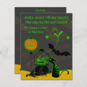 Invitation de la douche nuptiale d'Halloween (Devant / Derrière)