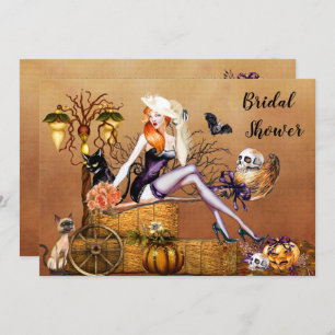Invitation de la douche nuptiale d'Halloween