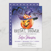 Invitation de la douche nuptiale d'Halloween (Devant / Derrière)