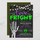 Invitation de la douche nuptiale d'Halloween (Devant / Derrière)