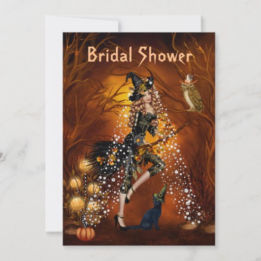 Invitation de la douche nuptiale d'Halloween avec  (Devant)