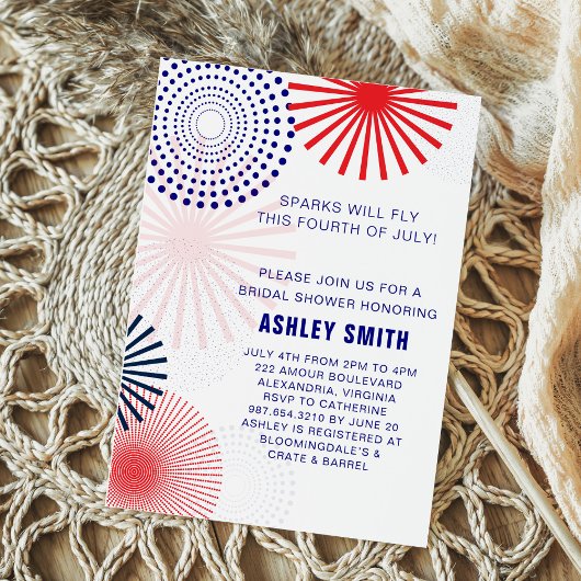 Invitation de la douche nuptiale du 4 juillet