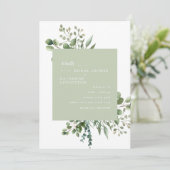 Invitation de la douche nuptiale du feuillage (Debout devant)