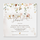 Invitation de la douche nuptiale du Fleur sauvage (Devant)