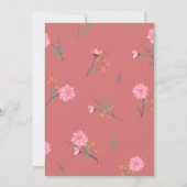 Invitation de la douche nuptiale du Jardin de fleu (Dos)