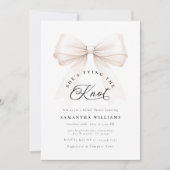 Invitation de la douche nuptiale du noeud en ivoir (Devant)