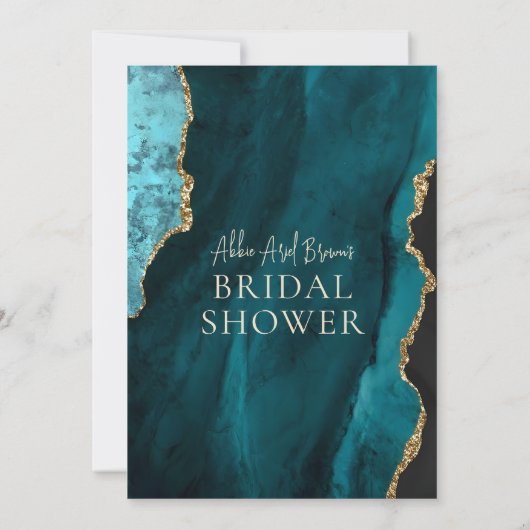 Invitation de la douche nuptiale Emerald (Dos)