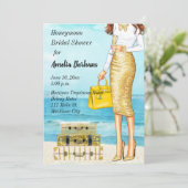 Invitation de la douche nuptiale en lune de miel T (Debout devant)