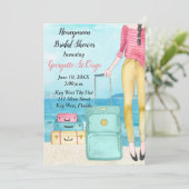 Invitation de la douche nuptiale en lune de miel T (Debout devant)