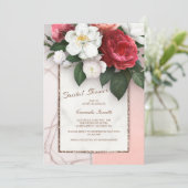 Invitation de la douche nuptiale en marbre (Debout devant)