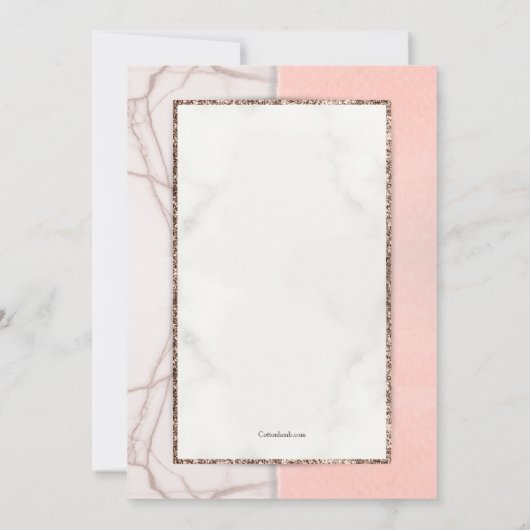 Invitation de la douche nuptiale en marbre (Dos)