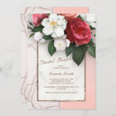 Invitation de la douche nuptiale en marbre (Devant / Derrière)