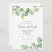 Invitation de la douche nuptiale Eucalyptus (Devant / Derrière)