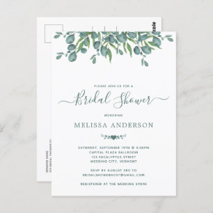 Invitation de la douche nuptiale Eucalyptus Sage