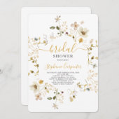 Invitation de la douche nuptiale fleur sauvage (Devant / Derrière)