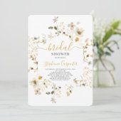 Invitation de la douche nuptiale fleur sauvage (Debout devant)