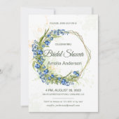 Invitation de la douche nuptiale Fleur sauvage Blu (Devant)