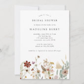 Invitation de la douche nuptiale Fleur sauvage Boh (Devant)