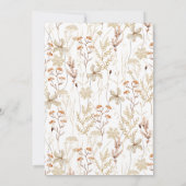 Invitation de la douche nuptiale Fleur sauvage Boh (Dos)