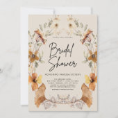 Invitation de la douche nuptiale Fleur sauvage Boh (Devant)