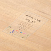 Invitation de la douche nuptiale Fleur sauvage Boh (Poser)