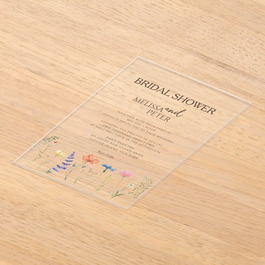 Invitation de la douche nuptiale Fleur sauvage Boh (Poser)