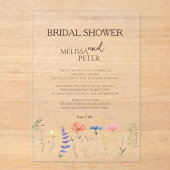 Invitation de la douche nuptiale Fleur sauvage Boh (Recto)
