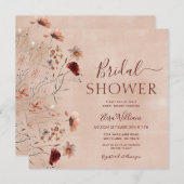 Invitation de la douche nuptiale Fleur sauvage de (Devant / Derrière)