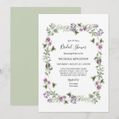 Invitation de la douche nuptiale Fleur sauvage de (Devant / Derrière)