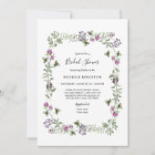 Invitation de la douche nuptiale Fleur sauvage de (Devant)