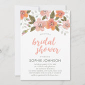 Invitation de la douche nuptiale florale (Devant)