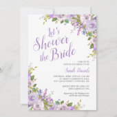 Invitation de la douche nuptiale florale Lilac (Devant)