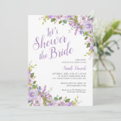 Invitation de la douche nuptiale florale Lilac (Debout devant)